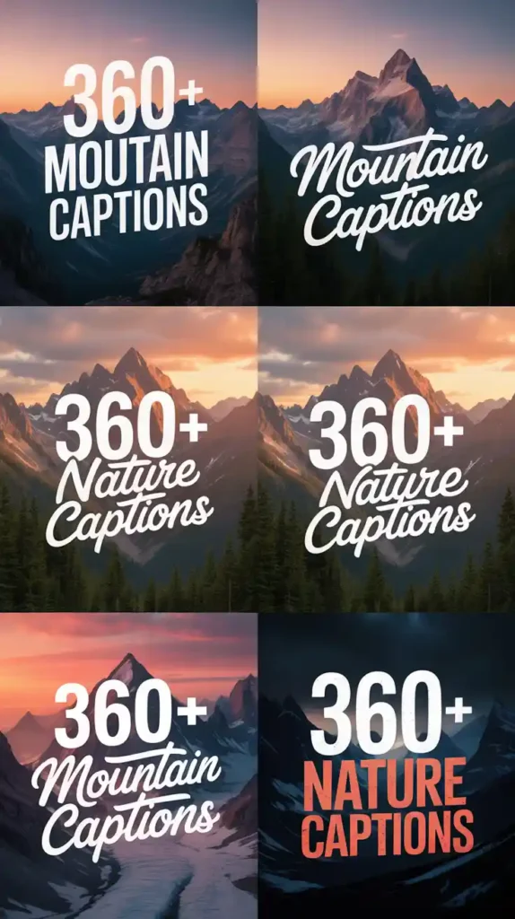 360+Nature Mountain Captions 