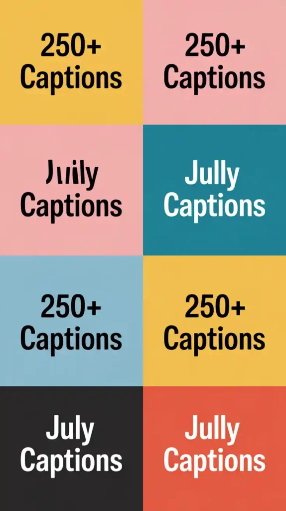 250+July Daily Captions