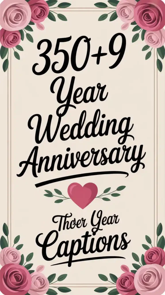 9 Year Wedding Anniversary Captions