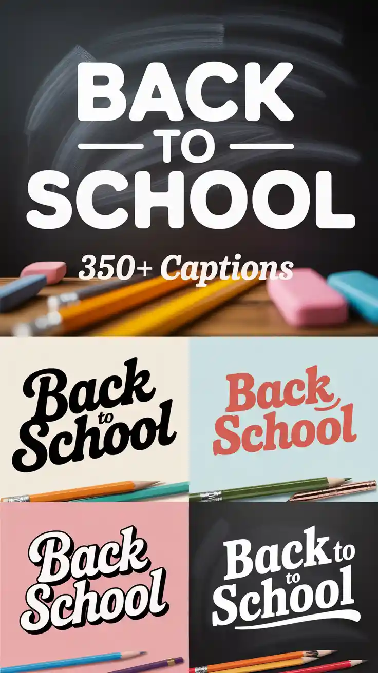 Back to School Captions