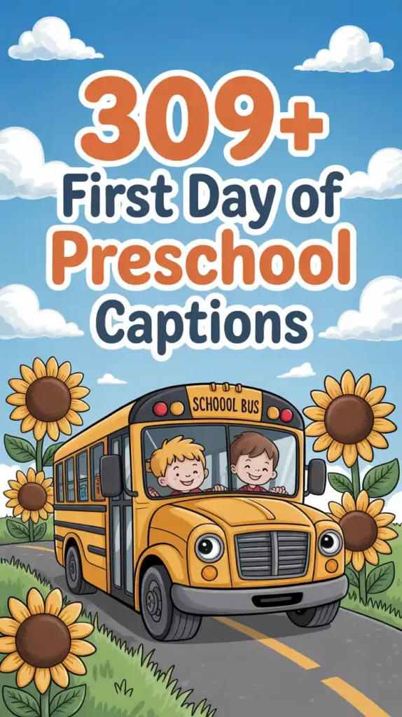 First Day of Preschool Instagram Captions