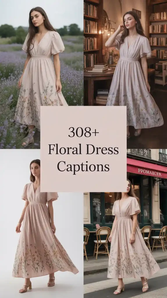Floral Dress Captions