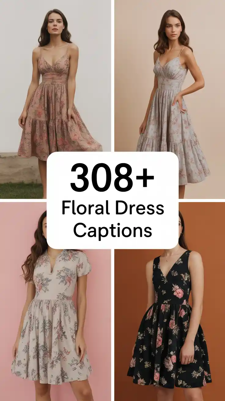 Floral Dress Captions