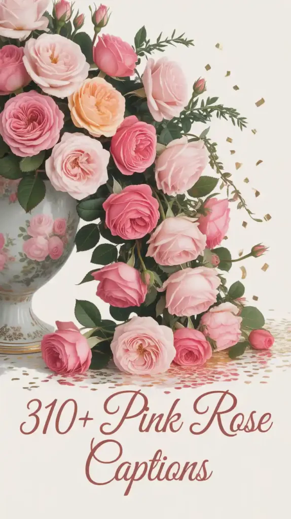 Pink Rose Captions