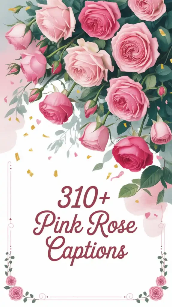 Pink Rose Captions