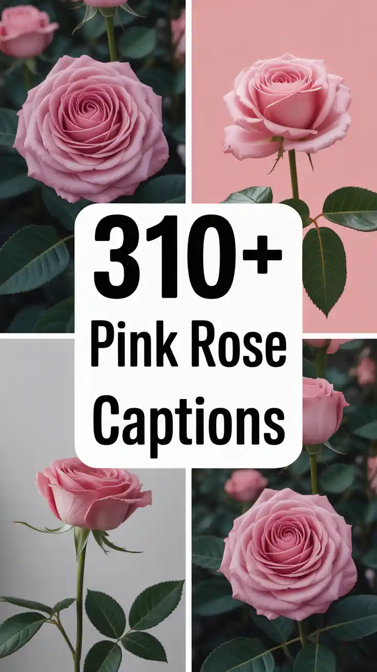 Pink Rose Captions
