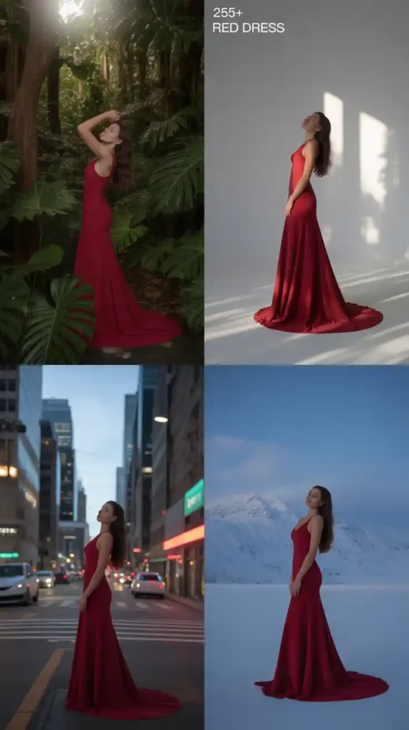 Red Dress Captions