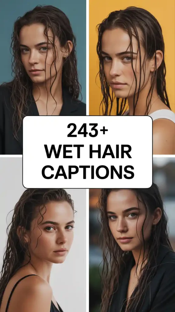 Wet Hair Captions
