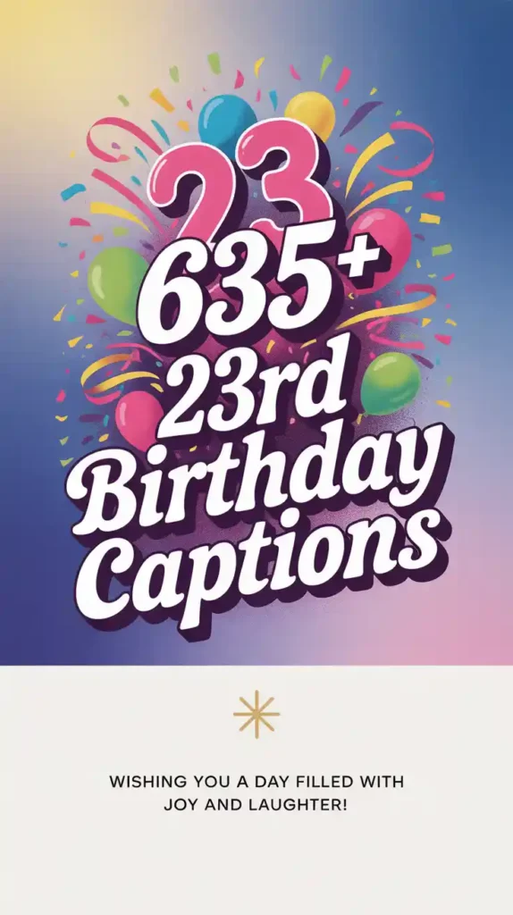 23rd Birthday Captions