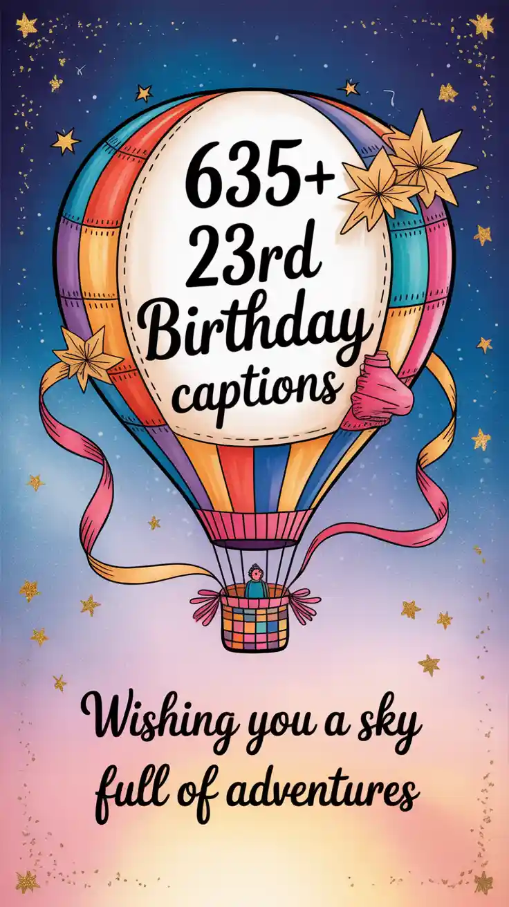 23rd Birthday Captions