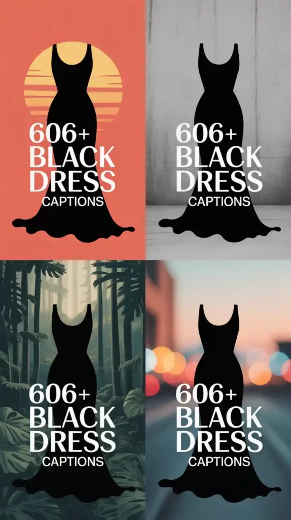 Black Dress Captions