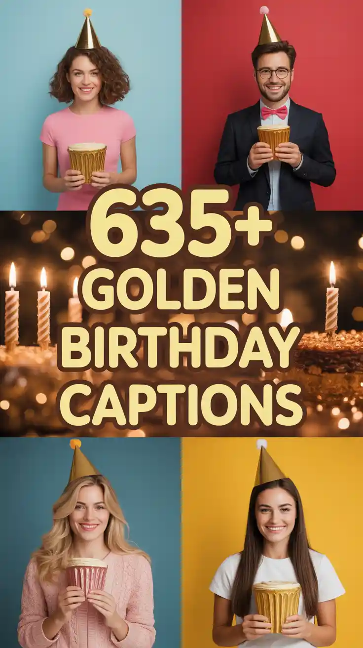 Golden Birthday Captions