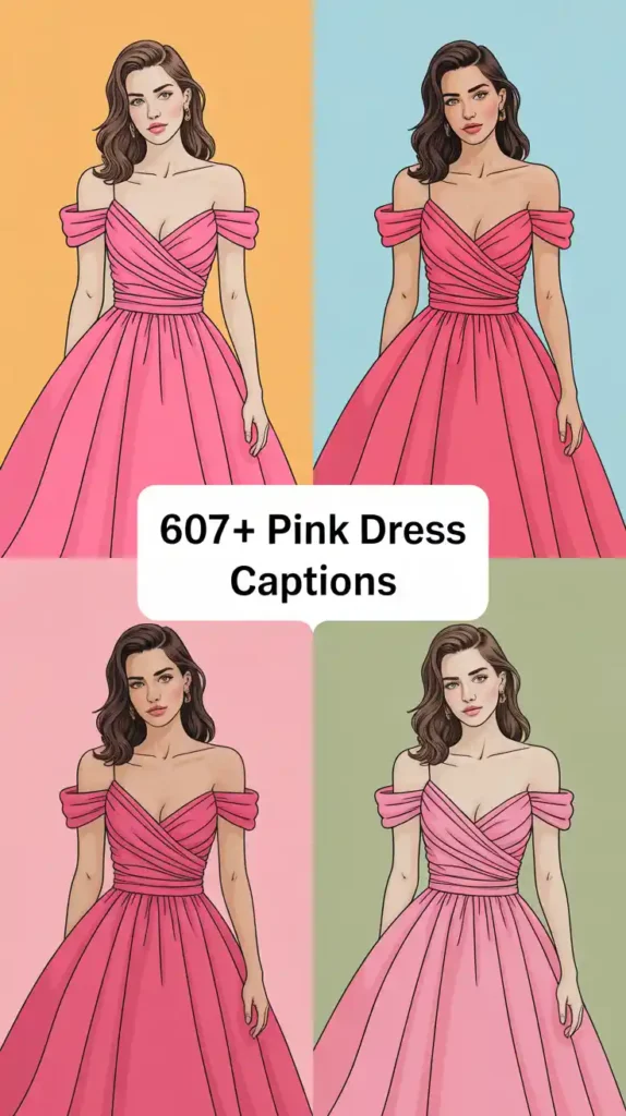 Pink Dress Captions