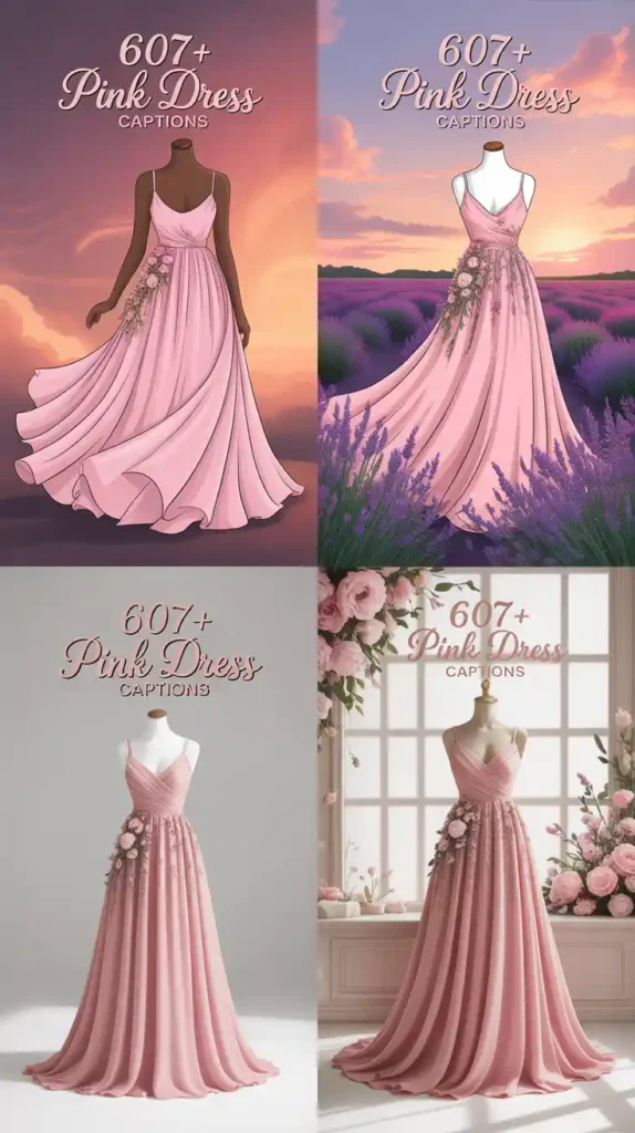 Pink Dress Captions