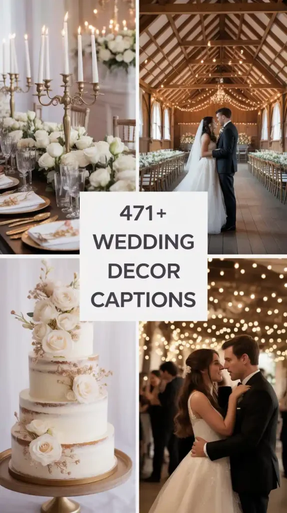 Wedding Decor Captions