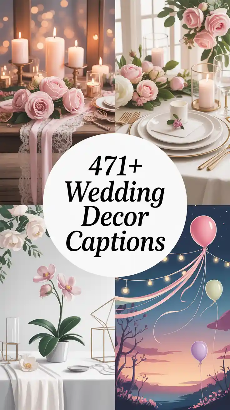 Wedding Decor Captions