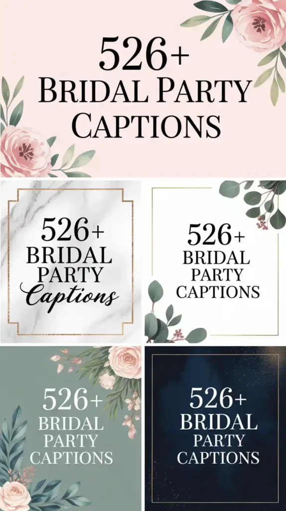 Bridal Party Instagram Captions
